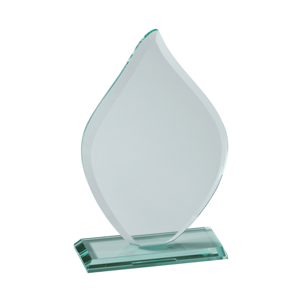 18cm Tear Drop Glass Plaque Engraved Gift Innovations